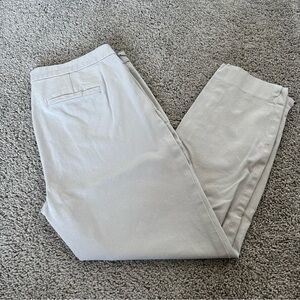 J. Crew Women Martie Pant In Bi-Stretch Cotton Light Gray Size 8